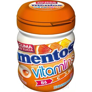 Mentos Guma Do Żucia Z Witaminami O Smaku Owoców Cytrusowych 50G