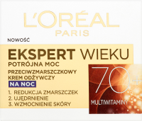 L'Oreal Paris Ekspert Wieku 70+ Krem Odżywczy Na Noc 50 Ml