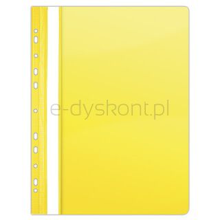 Donau Skoroszyt PVC, A4, twardy, 150/160mikr., wpinany, żółty