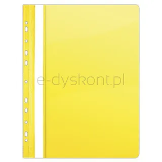 Donau Skoroszyt PVC, A4, twardy, 150/160mikr., wpinany, żółty