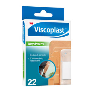 Viscoplast Turystyczny, zestaw plastrów, 3 rodzaje, 5 rozmiarów, pudełko/22 szt.