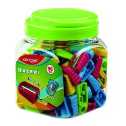 Keyroad Temperówka plastikowa Easy-Sharp, pojedyncza, w plastikowej tubie, mix kolorów