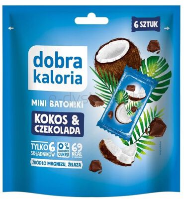 Dobra Kaloria Mini batoniki kokos & czekolada ( 6szt) 102 g