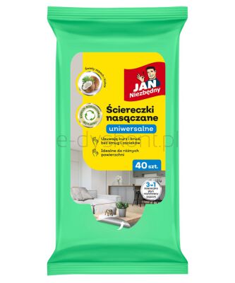 Jan Niezbędny Ściereczki nasączane uniwersalne, 40 szt.