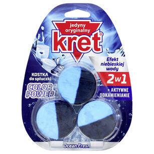 Kret Kostka do spłuczki 3x50g dwubarwna Ocean Fresh