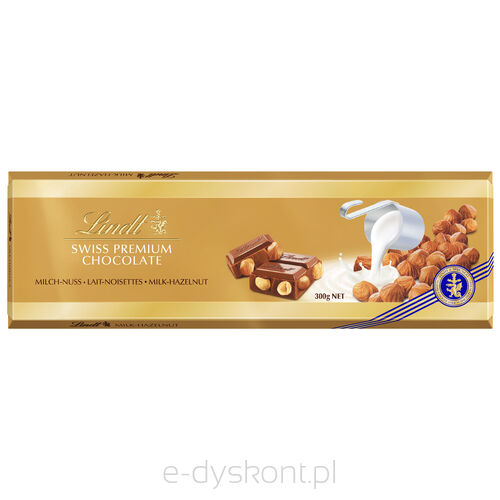 Lindt Swiss Premium Chocolate Milk Hazelnut 300G