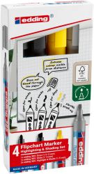 Edding Zestaw Markerów Do Efektów Na Flipchartach E-385, E-380 I E-383 4 Szt., Mix Kolorów