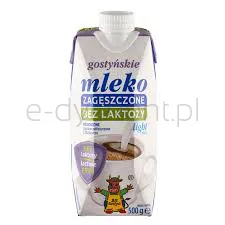 Gostyń Mleko zagęszczone niesłodzone bez laktozy light 2,5% gostyńskie 500g