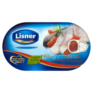 Lisner Filety Z Makreli W Kremie Pomidorowym 175G