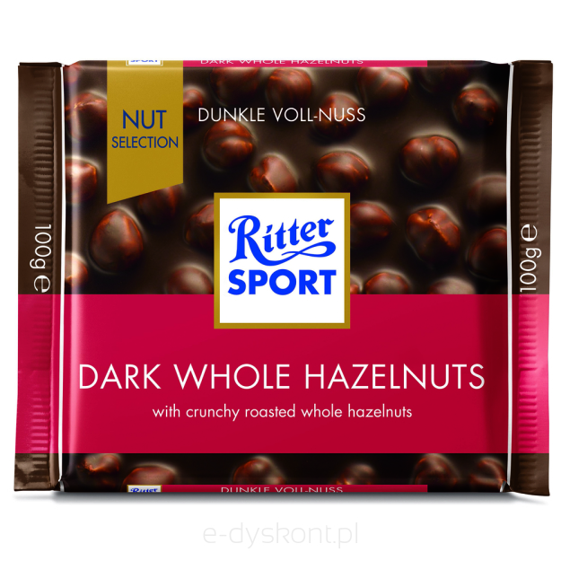 Ritter Sport Czekolada Deserowa Z Całymi Prażonymi Orzechami Laskowymi 100G