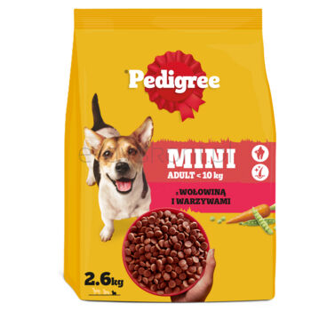 Pedigree Mini Adult sucha karma z wołowiną i warzywami 2,6 kg