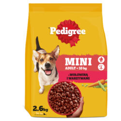 Pedigree Mini Adult sucha karma z wołowiną i warzywami 2,6 kg