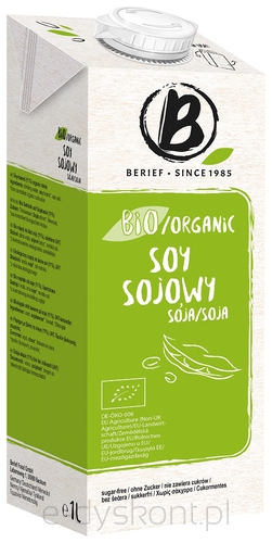 Napój Sojowy Naturalny Bez Cukru Bezglutenowy Bio 1 L - Berief [BIO]