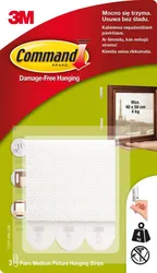 Rzepy Command™ (17201 PL), do wieszania obrazów, duże, 3 szt., białe