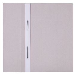 Skoroszyt OFFICE PRODUCTS Budget, karton, z oczkiem, nadruk, 1/2, A4, 250gsm, biały