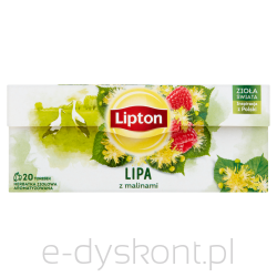 Lipton Herbatka Lipa Z Malinami 20 Torebek. Herbatka Ziołowa Aromatyzowana.