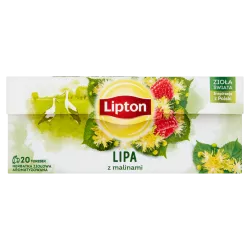 Lipton Herbata Lipa Z Malinami 20 Torebek. Herbatka ZiołowaAromatyzowana.