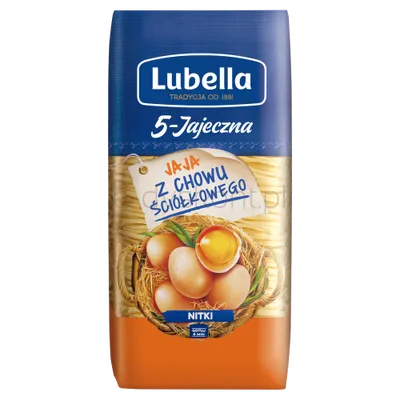 Lubella Makaron Jajeczna 5 Jaj Nitki 250 G