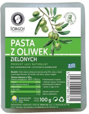 Iorgos Pasta z Oliwek zielonych 100g