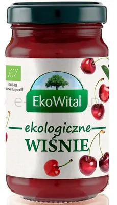 Mus Wiśniowy Bez Dodatku Cukru Bio 250 G