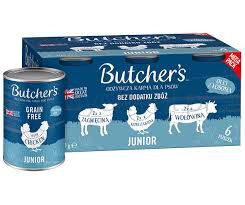 Butcher's Original Megapack Junior, Karma dla szczeniaka, mix smaków, Kawałki w galaretce, 6x400 g
