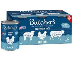 Butcher's Original Megapack Junior, Karma dla szczeniaka, mix smaków, Kawałki w galaretce, 6x400 g