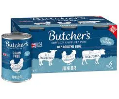 Butcher's Original Megapack Junior, Karma dla szczeniaka, mix smaków, Kawałki w galaretce, 6x400 g