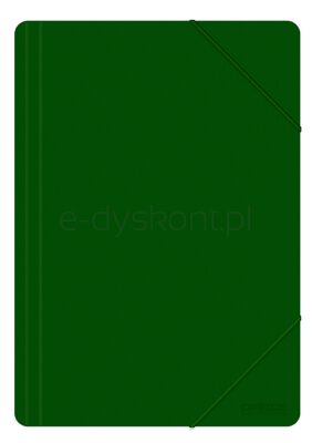 Office Products Teczka z gumką, A4, PP, 500mikr., 3-skrz., zielona 