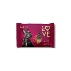 My Love Zestaw pełnoporcjowa karma w saszetkach dla dorosłych psów z wołowiną 4 x 100 g