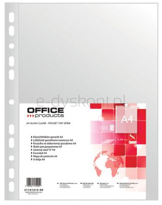 Office Products Koszulki Na Dokumenty Pp, A4, Groszkowe, 40Mikr., 100Szt.