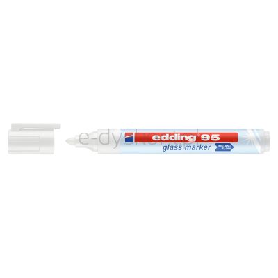 Edding Marker do powierzchni szklanych E-95 1,5-3 mm, biały [BIURO]