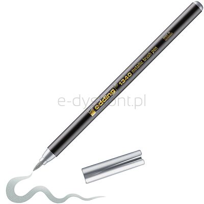 Edding Pisak Z Końcówką Pędzelkową E-1340 Metaliczny Srebrny 