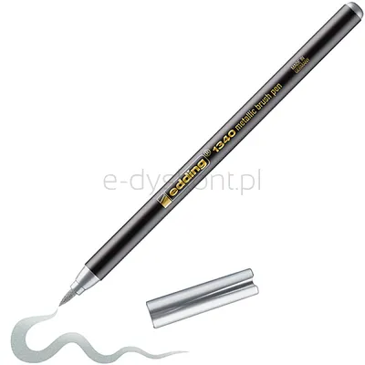 Edding Pisak Z Końcówką Pędzelkową E-1340 Metaliczny Srebrny 