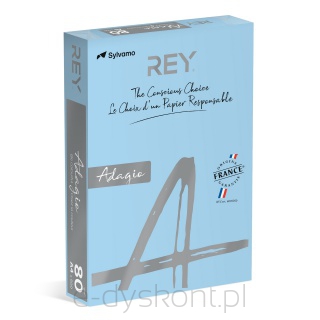 Papier ksero REY ADAGIO, A4, 80gsm, 48 j.niebieski VIVE/BRIGHT *RYADA080X421 R200, 500 ark.
