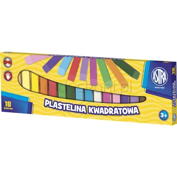 Plastelina Astra 18 kolorów kwadratowa