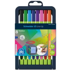 Schneider Zestaw Cienkopisów Line-Up, 0,4mm, stojak, 8 szt., miks kolorów