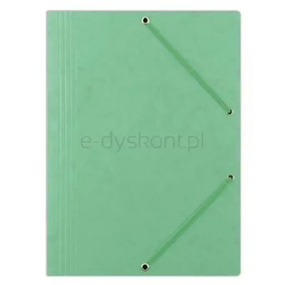 Donau Teczka Z Gumką Preszpan, A4, 390Gsm, 3-Skrz., Jasnozielona 