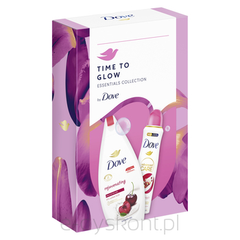Dove Time To Glow Essentials Collection Zestaw Kosmetyków: Dove Rejuvenating Żel Pod Prysznic 250 Ml + Dove Advanced Care Pomegranate &Amp; Lemon Verbena Scent Antyperspirant W Aerozolu 150 Ml