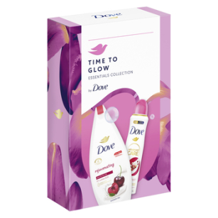 Dove Time To Glow Essentials Collection Zestaw Kosmetyków: Dove Rejuvenating Żel Pod Prysznic 250 Ml + Dove Advanced Care Pomegranate &Amp; Lemon Verbena Scent Antyperspirant W Aerozolu 150 Ml