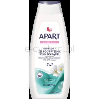Apart Double Care Nawilżający Żel Pod Prysznic I Płyn Do Kąpieli 2W1 Białe Kwiaty 900Ml