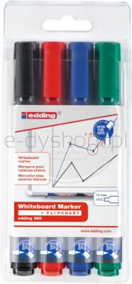 Edding Marker do tablic A8 e-360/4 4 szt., mix kolorów [BIURO]