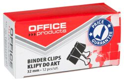 Office Products Klipy Do Dokumentów 32Mm, 12Szt., Czarne