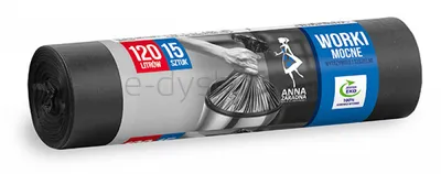Worki na śmieci ANNA ZARADNA, mocne, 120 l, 15 szt., czarne