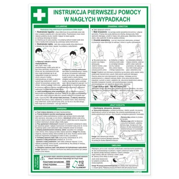Korfed Instrukcja Pierwszej Pomocy w nagłych wypadkach 25x35cm x 1szt.