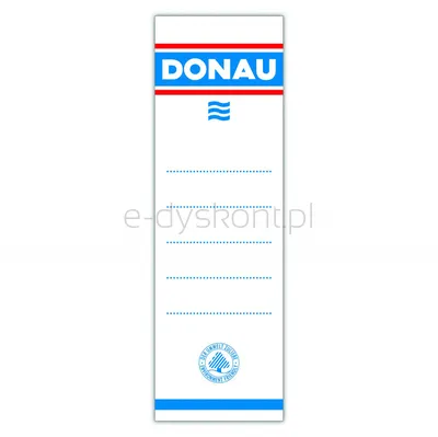 Donau Etykiety Samoprzylepne Do Segregatora 54X153Mm, Jednostronne, 20Szt. 