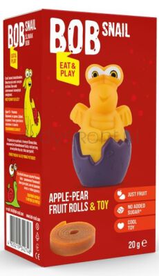 Bob Snail Przekąska jabłko-gruszka z zabawką 20 g