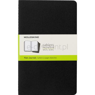 Zestaw 3 Zeszytów Moleskine Cahier Journals L (13X21Cm) Gładki, 80 Stron, Czarny