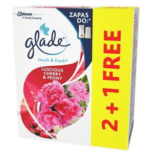 Odświeżacz Powietrza Glade TouchFresh Lucious CherryPeony Zapas 2+1 3X10Ml