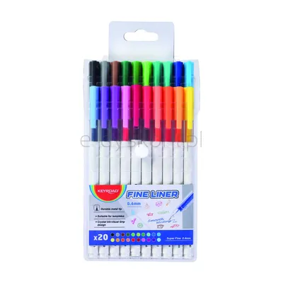 Keyroad Cienkopis 0,4mm, 20 szt., zawieszka 