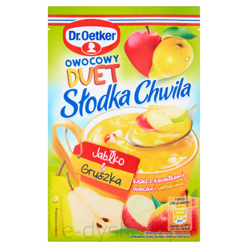 Dr.Oetker Słodka Chwila Owocowy Duet Jabłko-Gruszka Kisiel Z Kawałkami Owoców 31,5 G